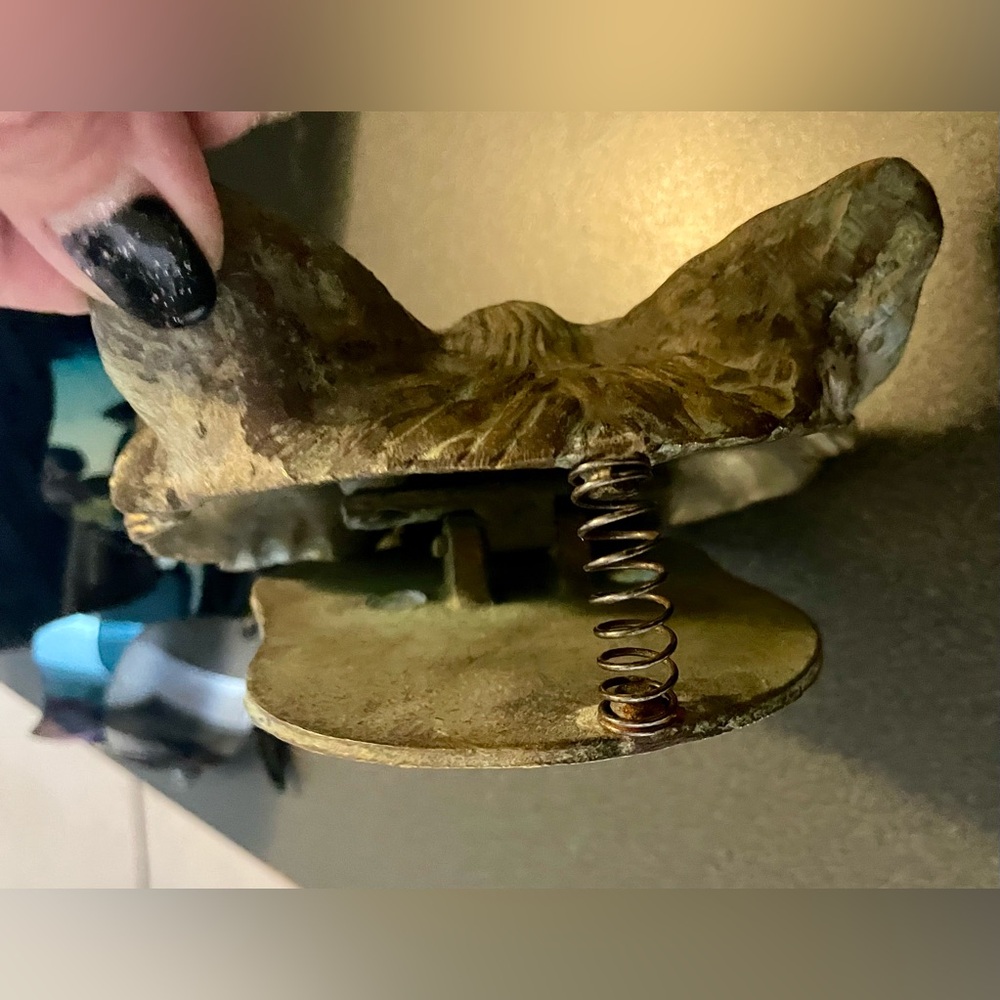 Vintage Brass Fox 🦊 Letter Clamp?
